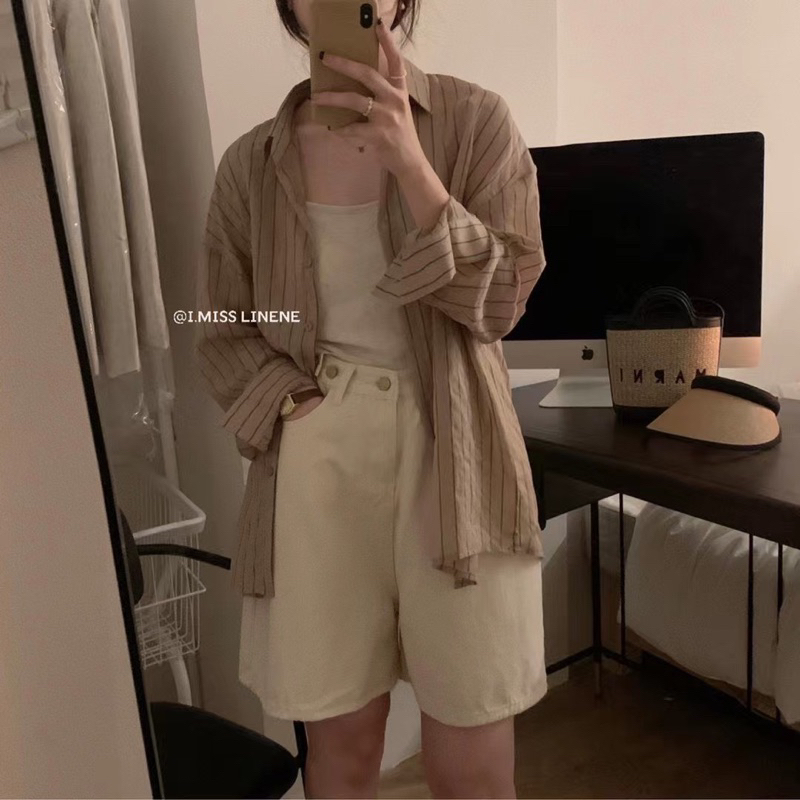 Áo sơ mi kẻ sọc cổ đức 3365 IMISS