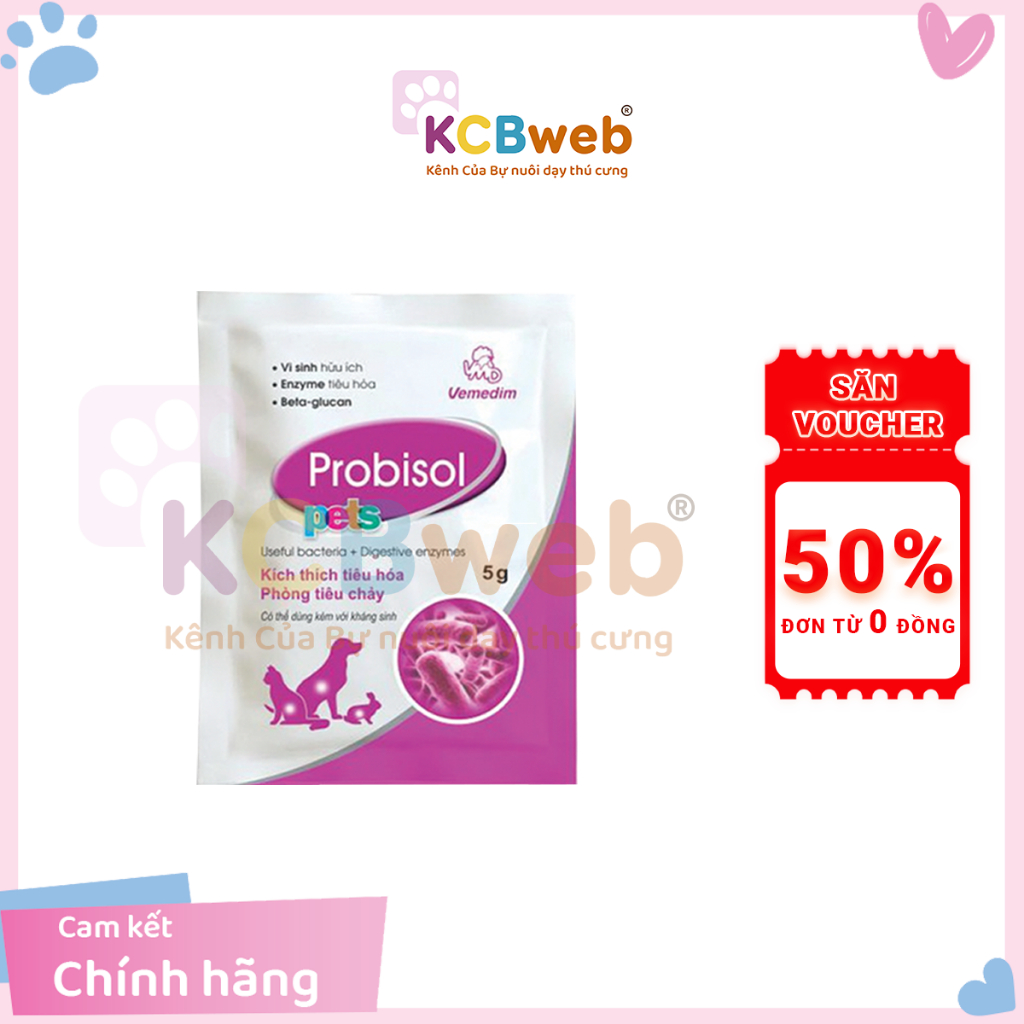 Men tiêu hoá Probisol cho thú cưng chó, mèo - Cân bằng vi sinh đường ruột, tiêu hoá tốt