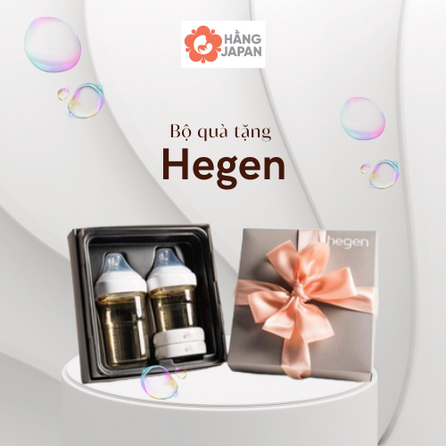 Bộ hộp quà tặng bình sữa Hegen Basic/ Triple E/ Wonder Blue cho bé hộp siêu xinh gồm bình sữa