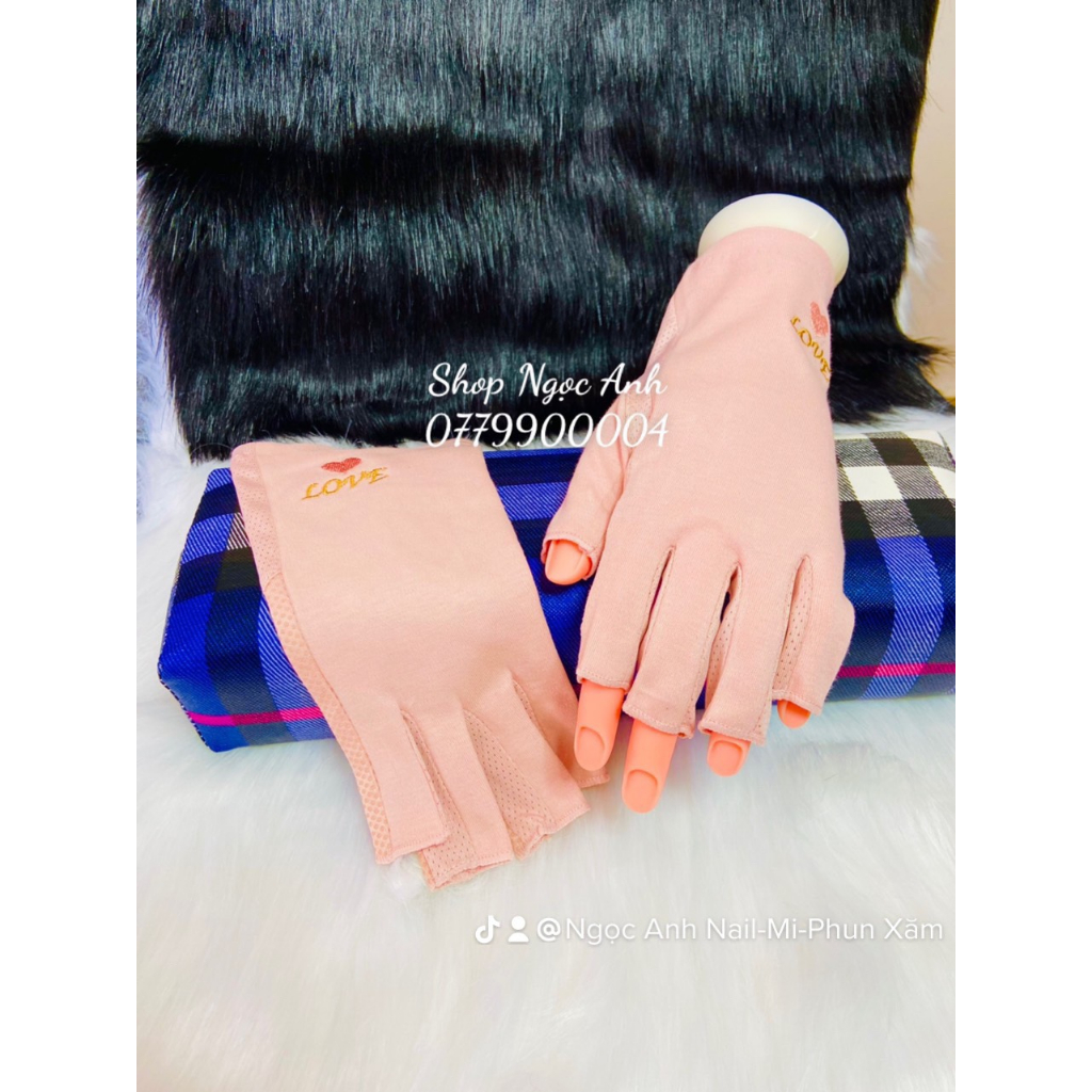 Bao Tay Chống Tia UV Dùng Để Hơ Khi Sơn Gel Tay , Giữ Tay Chống Đen Và Nóng Tay Khi Hơ Trong Máy