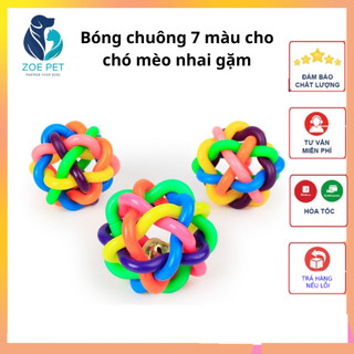 BÓNG CHUÔNG 7 MÀU CHO CHÓ MÈO