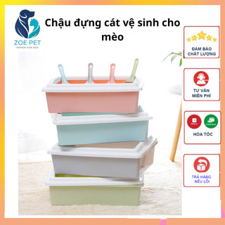 CHẬU VUÔNG ĐỰNG CÁT VỆ SINH CHO MÈO ( tặng kèm xẻng)