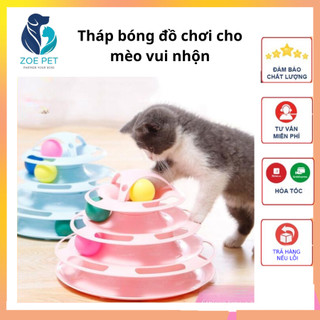 Tháp đồ chơi sáng tạo cho mèo - 3 tầng