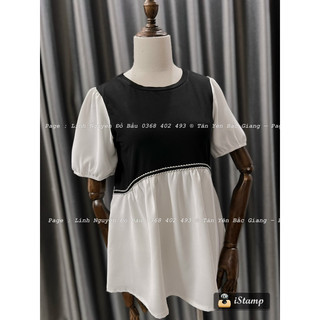 Áo Thun Zip Phối Cho Bầu