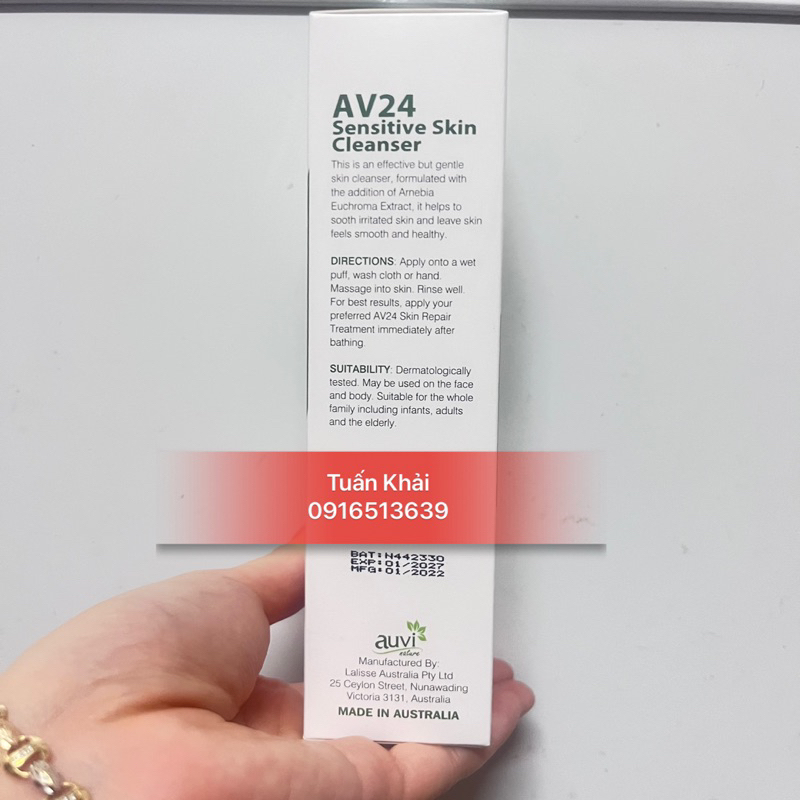 AUVI NATURE AV24 SENSITIVE SKIN CLEANSER - GEL TẮM GIÚP LÀM SẠCH VÀ DƯỠNG ẨM CHO DA KHÔ