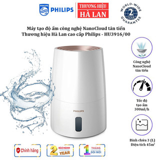 Máy Tạo Độ Ẩm Công Nghệ NanoCloud Philips HU3916/00, Diện Tích Phòng 45m2, Công Suất 25W, Lọc Vi Khuẩn Tới 99%.