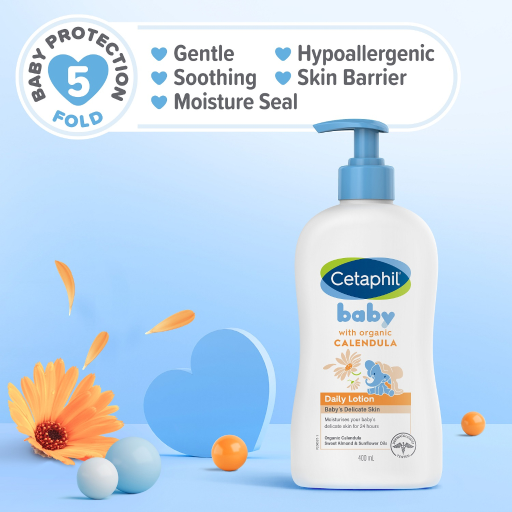 Cetaphil Baby Daily Lotion with Organic Calendula – Sữa dưỡng da Cetaphil cho bé 400ml