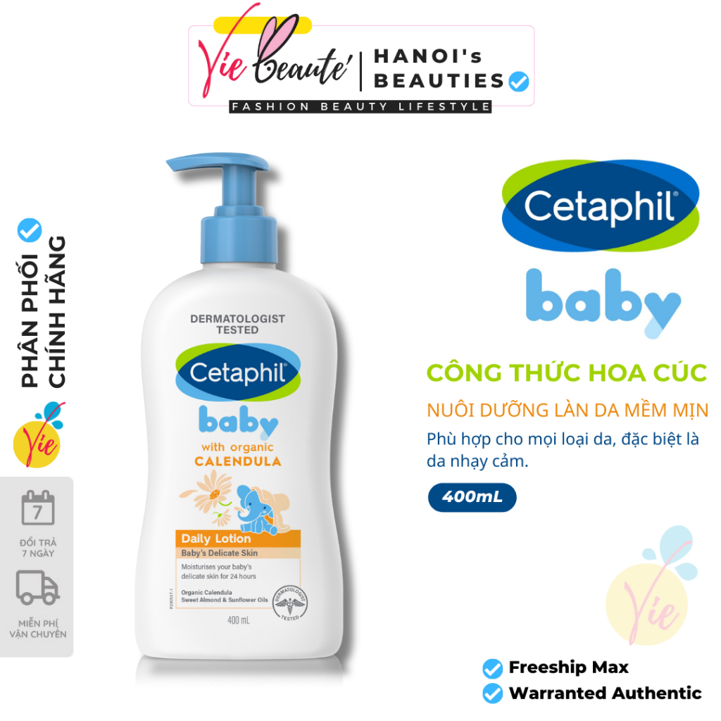 Cetaphil Baby Daily Lotion with Organic Calendula – Sữa dưỡng da Cetaphil cho bé 400ml