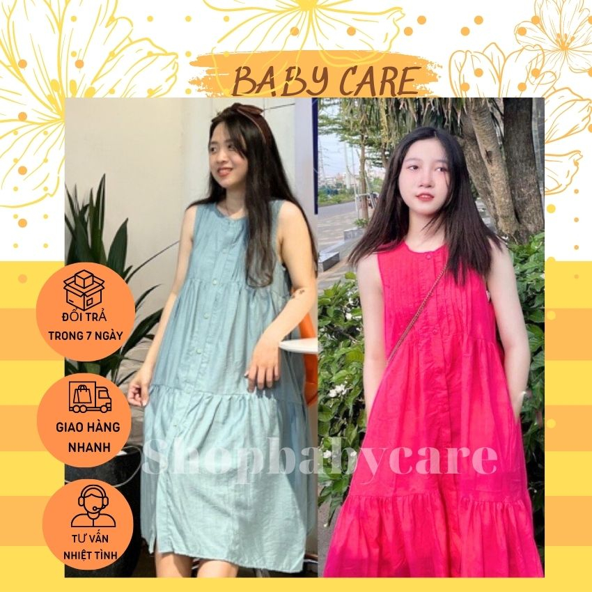 VÁY BẦU SÁT NÁCH THÁI CHẤT MÁT MẶC ĐI BIỂN ĐI CHƠI- ĐẦM BẦU MÙA HÈ GIÁ RẺ KIỂU DÁNG NHẸ NHÀNG