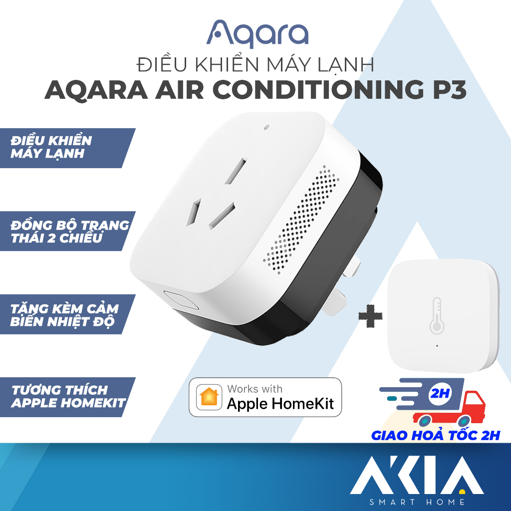 Aqara P3 - Ổ cắm điều khiển máy lạnh điều hoà hồng ngoại, Đồng bộ trạng thái 2 chiều, Tương thích HomeKit
