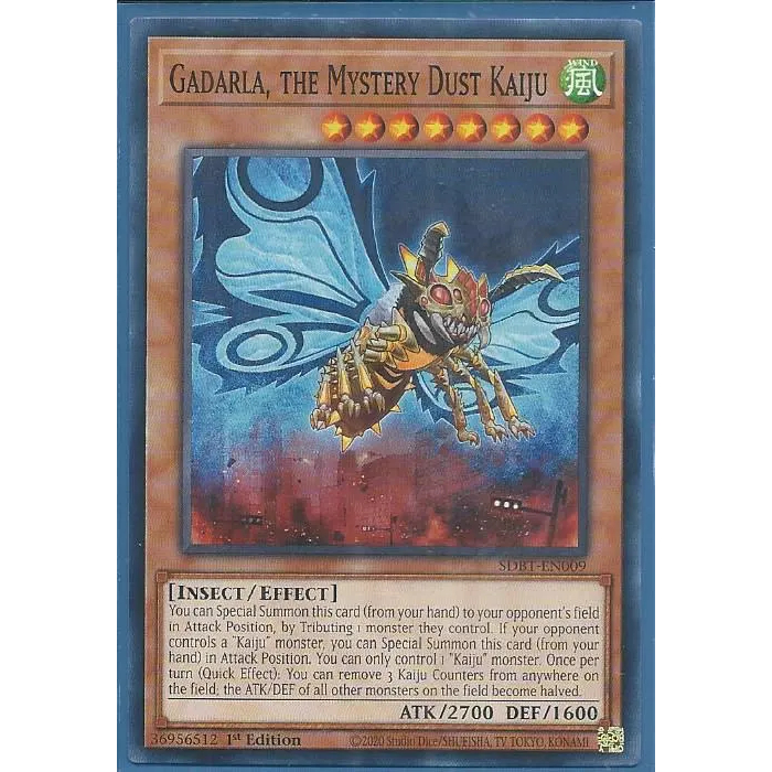 Thẻ bài Yugioh SDBT-EN009 Gadarla, the Mystery Dust Kaiju – Common