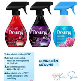 Chai xịt thơm quần áo DOWNY hương nước hoa dowwny huyền bí / đam mê/ hương nắng mai Nước sịt vải 370ml - dây nước xả