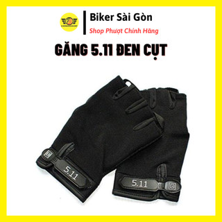 Găng tay 5.11 Cụt Ngón đi xe máy, xe đạp Màu Đen - BikerSaiGon