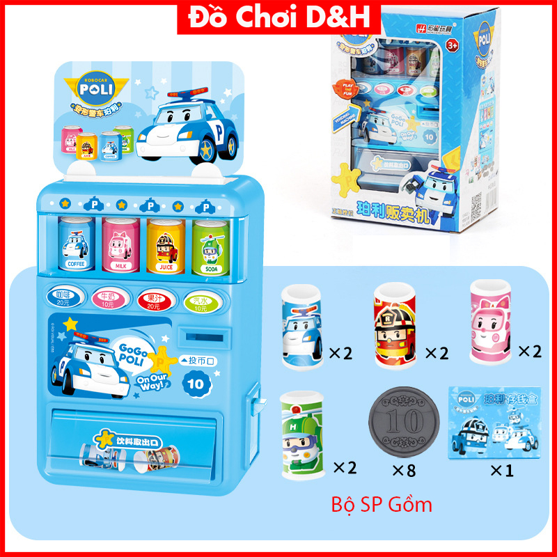 Đồ chơi máy bán nước tự động trẻ em BBS có nhạc và đèn, đồ chơi máy bán hàng thông minh cho bé trai bé gái