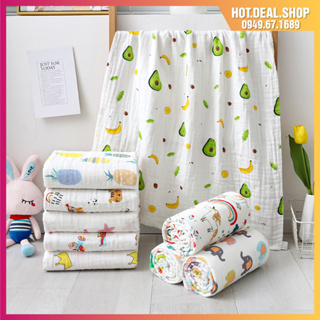 Khăn tắm cho bé, khăn xô tắm cho bé sơ sinh 4 lớp size 70cm x 90cm cao cấp