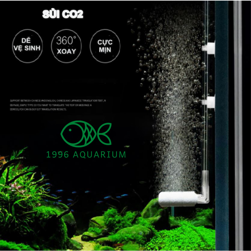 Sủi Co2 siêu mịn xoay 360 độ