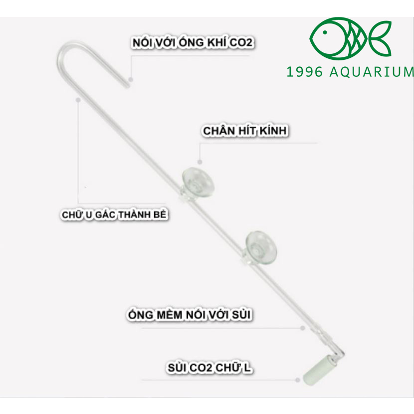 Sủi Co2 siêu mịn xoay 360 độ