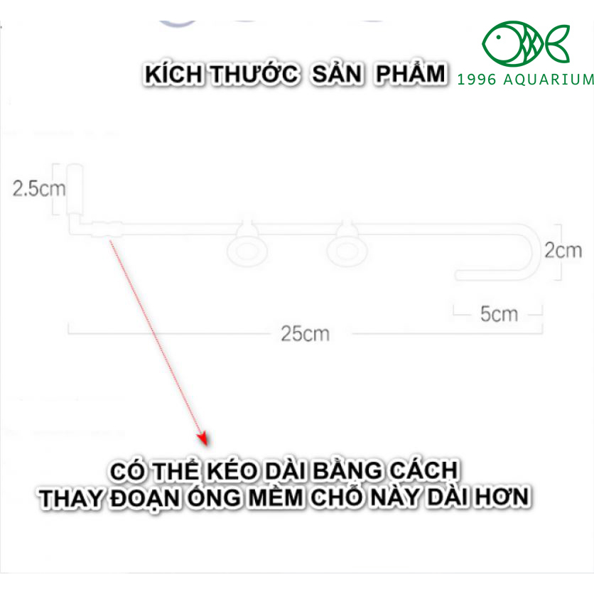 Sủi Co2 siêu mịn xoay 360 độ