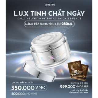 Kem body lux tinh chất yến tươi velvet whitening body essense soherbs 280ml phiên bản mới nâng cấp