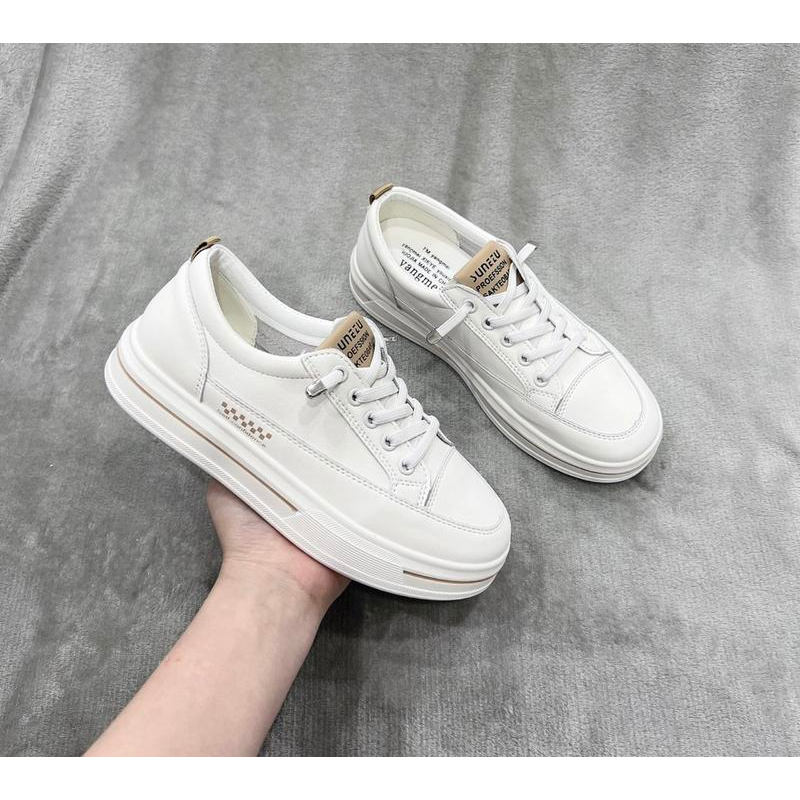 Ishoes - Giày Thể Thao Nữ TT195 Độn Đế 4cm Dây Rút Trẻ Trung