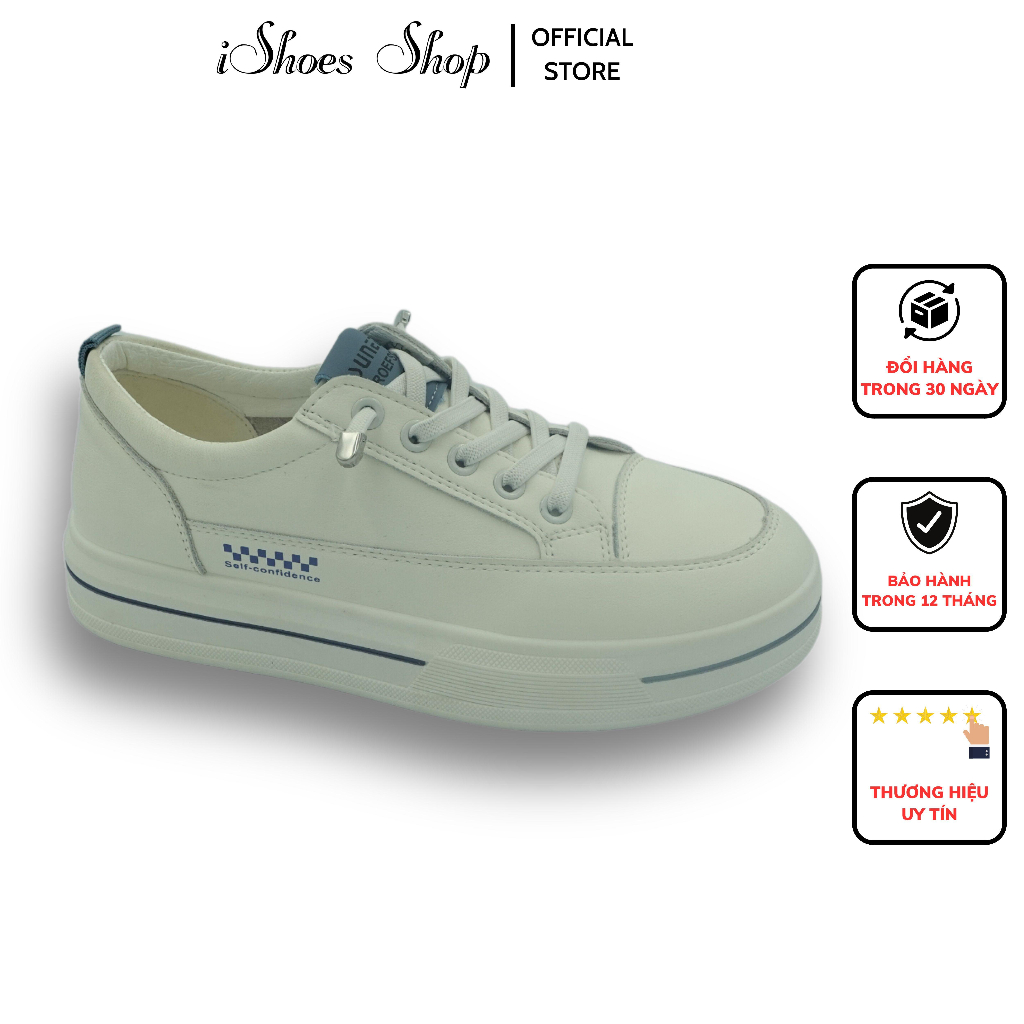 Ishoes - Giày Thể Thao Nữ TT195 Độn Đế 4cm Dây Rút Trẻ Trung