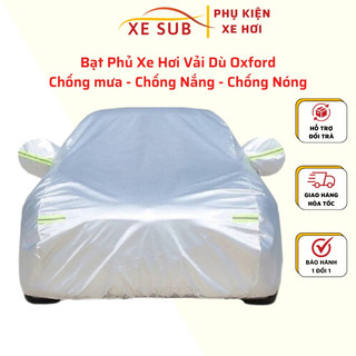 Bạt phủ ô tô vải dù, bạt phủ trùm xe vải dù co giãn bền bỉ chống nắng chống mưa