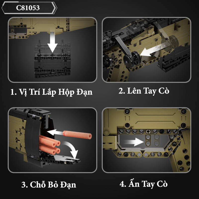 Đồ Chơi Lắp Ráp Xếp Hình Mô Hình Súng AWP Tỉ Lệ 1:1 Trong CSGO, PUBG CaDA C81053 Với 987 Mảnh Ghép