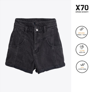 Quần Short Jeans Nữ Lưng Kiểu Xẻ V - 04520007B