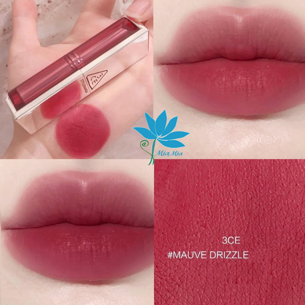 Son Thỏi 3CE Blur Matte Lipstick 4g Mịn Lì Mềm Mượt  Rosiness Mauve Drizzle Newtro Wave Salty Cinnamon In The Fog