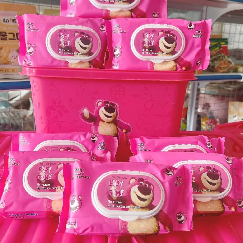 Khăn giấy ướt gấu dâu 120 cái