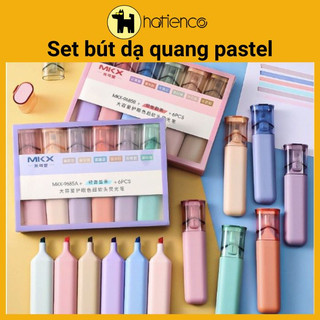 Set 6 bút dạ quang màu pastel loại xịn