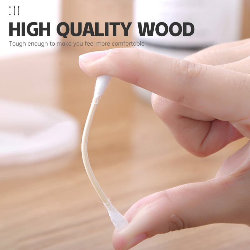 Ranliy💗Bịch tăm bông 100 que thân gỗ