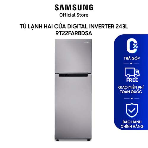 Tủ lạnh hai cửa Samsung Digital Inverter 243L RT22FARBDSA