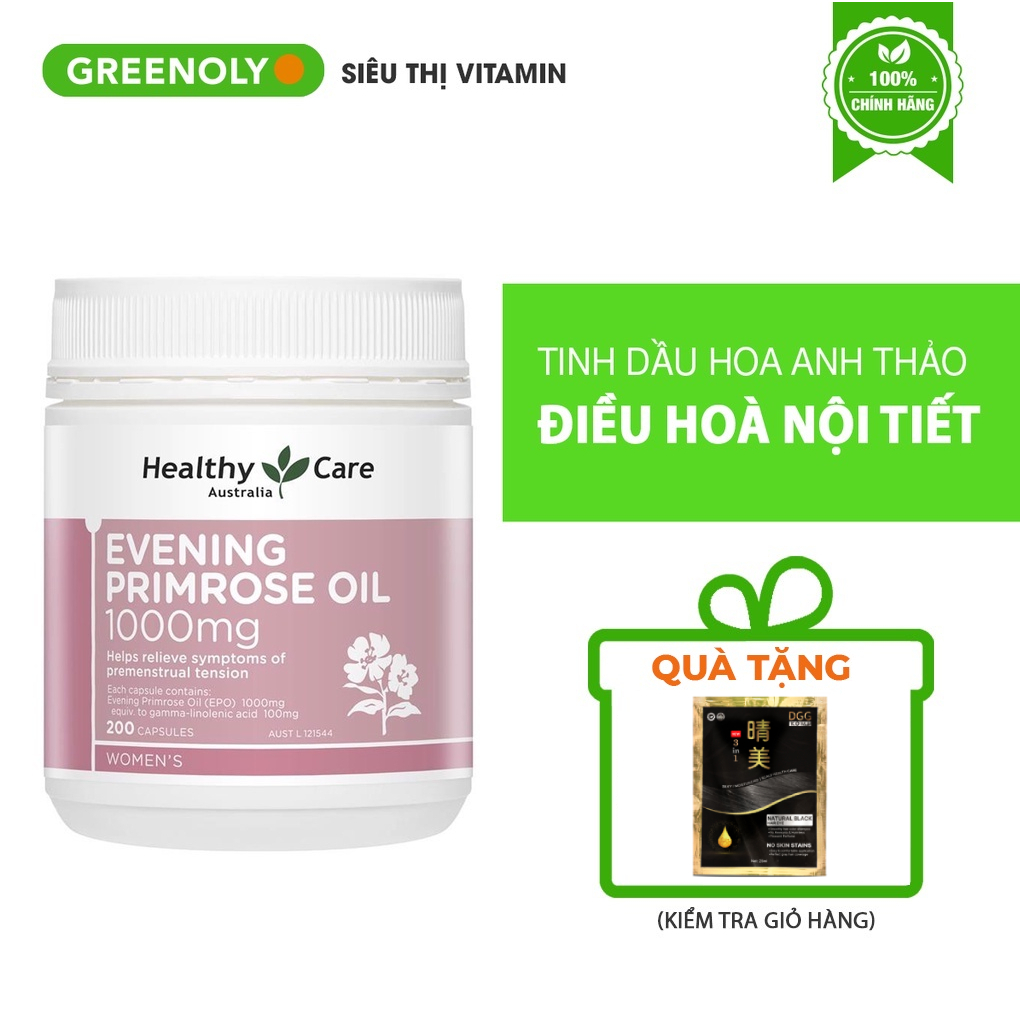 Tinh Dầu Hoa Anh Thảo Healthy Care Evening Primrose Oil 1000mg Giúp Điều Hoà Nội Tiết