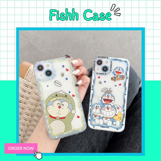 Ốp Lưng Điện Thoại Silicon Chống Sốc Viền Nổi Doraemon Happy