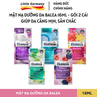 Mặt Nạ Dưỡng Da Balea Đức 16ML Gói 2 cái - Mặt nạ Retinol, Hyaluron, Tropical Dream, Aloe Vera, Berry Sweet - Hàng Đức