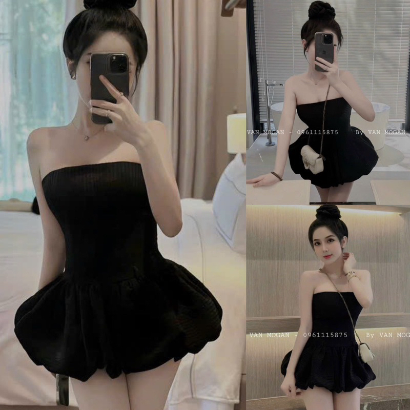 Set Bộ Xốp Nhún Áo Quây Bí Xoè + Quần Short Đùi