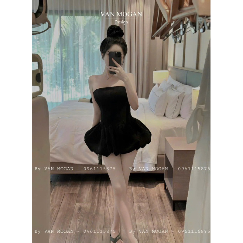 Set Bộ Xốp Nhún Áo Quây Bí Xoè + Quần Short Đùi