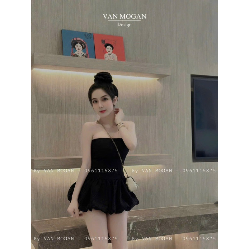 Set Bộ Xốp Nhún Áo Quây Bí Xoè + Quần Short Đùi