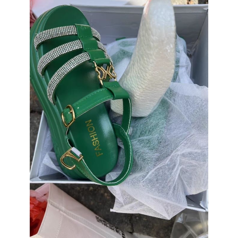 Dép sandal quai đá đẹp đế siêu nhẹ 5cm