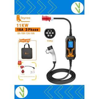 Feyree 11kW nguồn vào 3 pha - Bộ sạc nhanh di động cho xe vinfast VF8
