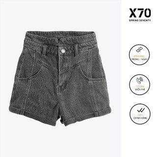 Quần Short Jeans Nữ Lưng Kiểu Xẻ V - 04520007B