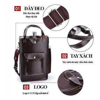 Bình đựng inox 304 dày 0,6mm dung tích 5 lít tặng túi đựng bình
