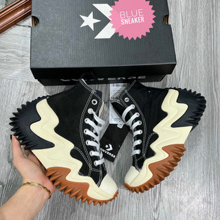Giày Thể Thao CV Run Star Motion Blackgum Honey, Giày CV Run đế răng cưa cao cổ bản Cao Cấp