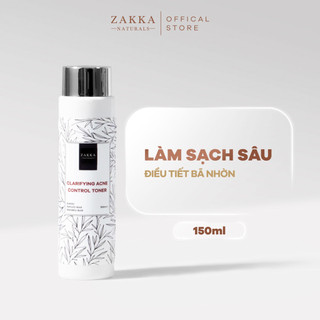 Toner Mandelic Zakka Naturals Ngừa Mụn, Làm Sạch Sâu, Kiềm Dầu Giảm Nhờn Clarifying Acne Control Toner 150ml