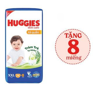 [Tặng thêm 8 miếng] Tã/bỉm quần Huggies XXL54 - Gói 54 miếng (Cho bé 15kg - 25kg)