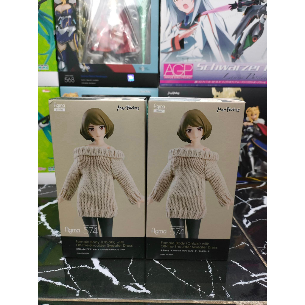 MÔ HÌNH FIGMA 574 STYLES FIGMA FEMALE BODY  WITH OFF-THE-SHOULDER SWEATER DRESS