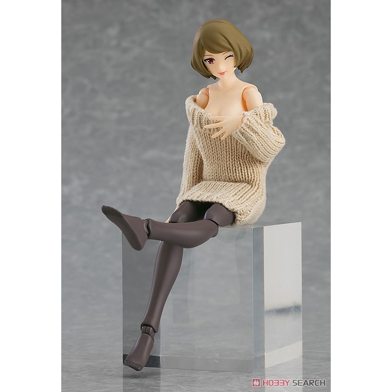 MÔ HÌNH FIGMA 574 STYLES FIGMA FEMALE BODY  WITH OFF-THE-SHOULDER SWEATER DRESS