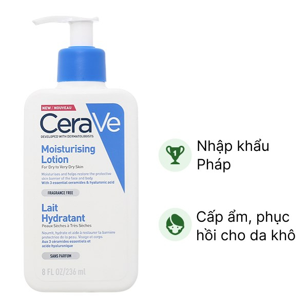 Sữa rửa mặt cerave , da dầu, da mụn, da khô, mọi loại da - 236ml