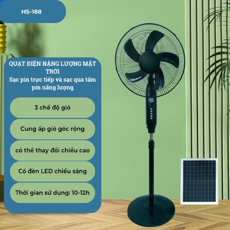 Quạt Năng Lượng Mặt Trời HS - 188